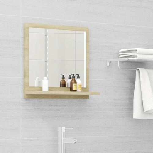 Badeværelsesspejl 40x10,5x37 cm konstrueret træ sonoma-eg