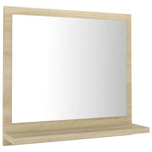 Badeværelsesspejl 40x10,5x37 cm konstrueret træ sonoma-eg
