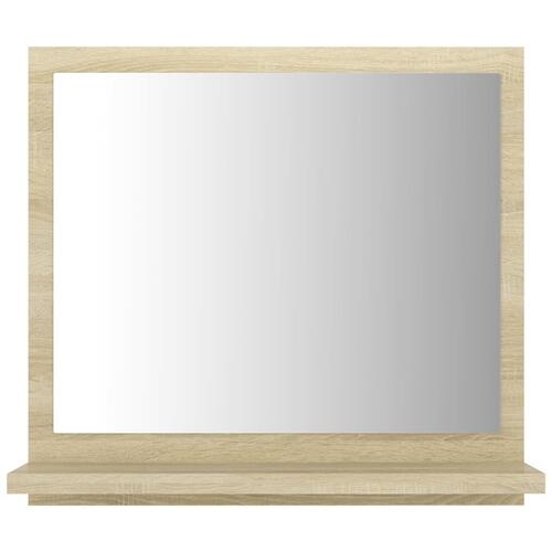Badeværelsesspejl 40x10,5x37 cm konstrueret træ sonoma-eg