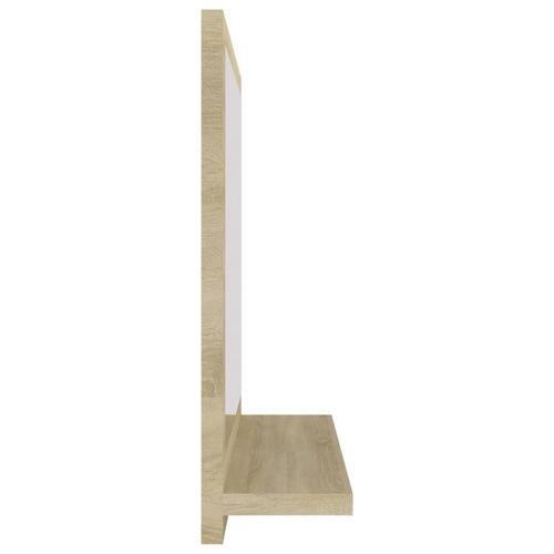 Badeværelsesspejl 40x10,5x37 cm konstrueret træ sonoma-eg