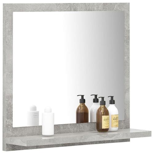 Badeværelsesspejl 40x10,5x37 cm konstrueret træ betongrå
