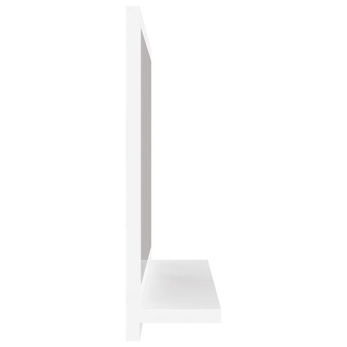 Badeværelsesspejl 40x10,5x37 cm konstrueret træ hvid højglans