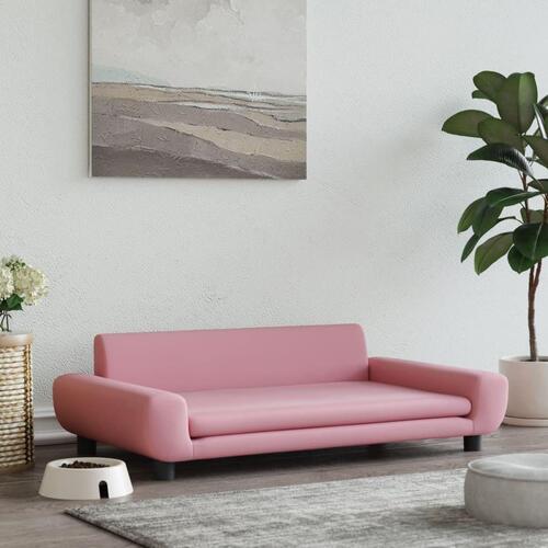 Hundeseng 100x54x33 cm velour lyserød