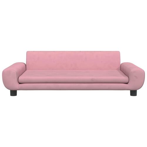 Hundeseng 100x54x33 cm velour lyserød