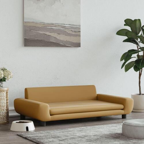 Hundeseng 100x54x33 cm velour brun