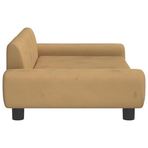Hundeseng 100x54x33 cm velour brun