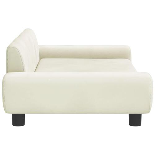 Hundeseng 100x54x33 cm velour cremefarvet