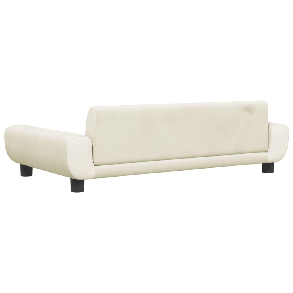 Hundeseng 100x54x33 cm velour cremefarvet