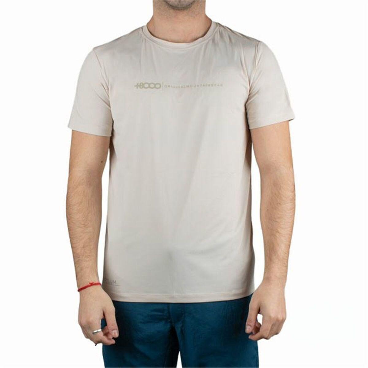 Kortærmet T-shirt til Mænd +8000 Uvero Beige M