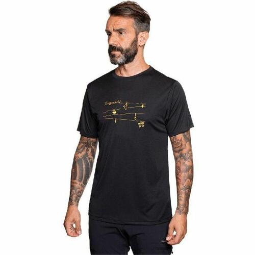 Kortærmet T-shirt til Mænd Trangoworld Loiba Sort L