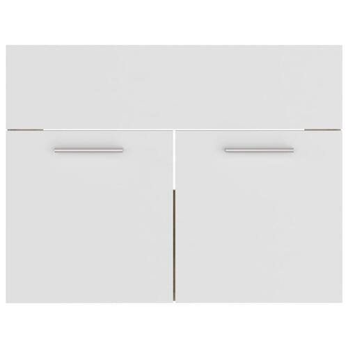 Skab til håndvask 60x38,5x46 cm konstrueret træ hvid sonoma-eg