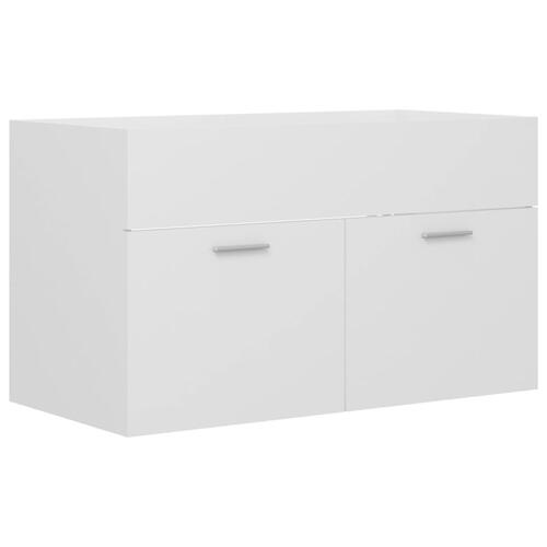 Skab til håndvask 80x38,5x46 cm konstrueret træ hvid