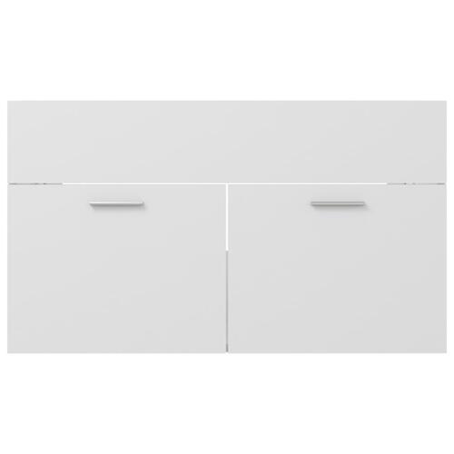 Skab til håndvask 80x38,5x46 cm konstrueret træ hvid