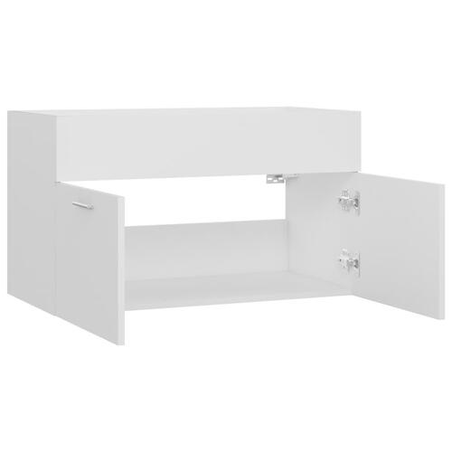 Skab til håndvask 80x38,5x46 cm konstrueret træ hvid