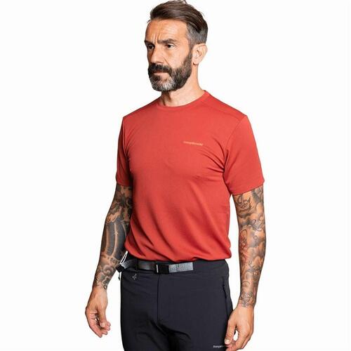 Kortærmet T-shirt til Mænd Trangoworld Ovre Rød L