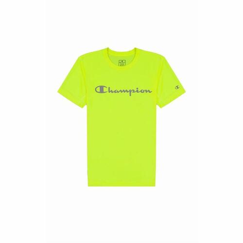 Kortærmet T-shirt til Mænd Champion Crewneck Limegrøn M