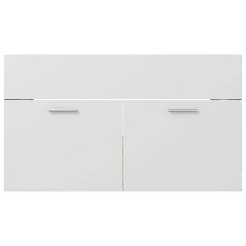 Vaskeskab 80x38,5x46 cm spånplade hvid og sonoma-eg