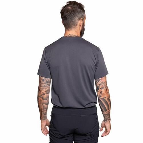 Kortærmet T-shirt til Mænd Trangoworld Ovre Grå S