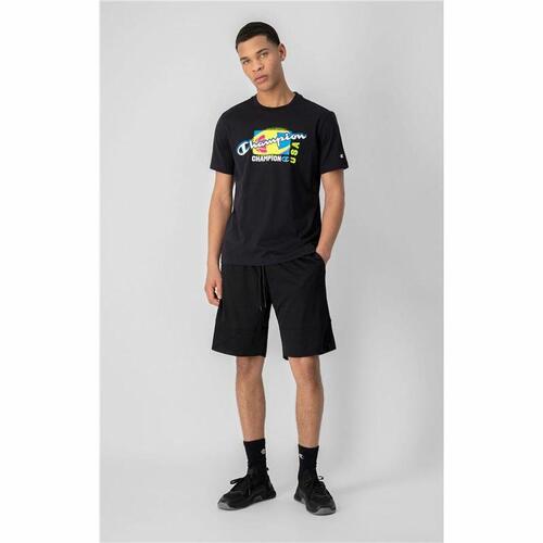 Kortærmet T-shirt til Mænd Champion Crewneck Sort XL