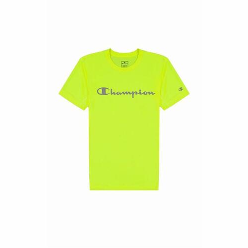 Kortærmet T-shirt til Mænd Champion Crewneck Limegrøn L