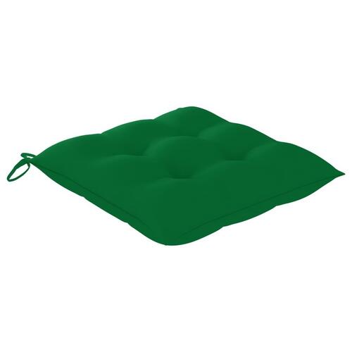 Hynder til havestole 2 stk. 50x50x7 cm stof grøn (OUTLET A+)