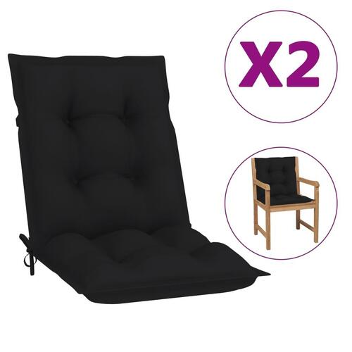 Hynder til havestol 2 stk. 100x50x7 cm sort (OUTLET A+)