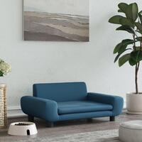 Hundeseng 70x45x33 cm velour blå