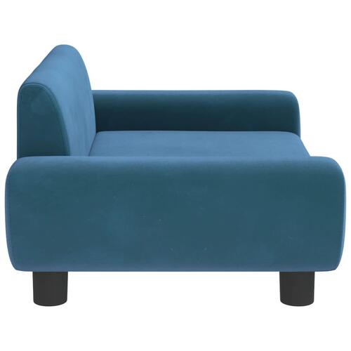 Hundeseng 70x45x33 cm velour blå