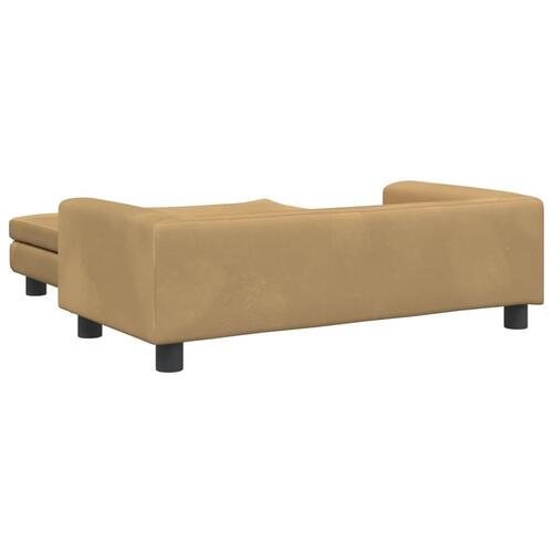 Hundeseng med forlængelse 100x50x30 cm velour brun