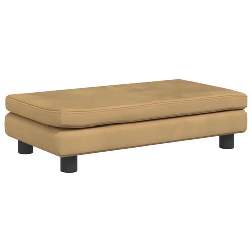 Hundeseng med forlængelse 100x50x30 cm velour brun