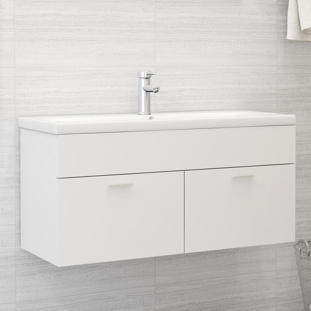 Vaskeskab 100x38,5x46 cm spånplade hvid