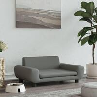 Hundeseng 70x45x33 cm velour mørkegrå