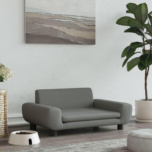 Hundeseng 70x45x33 cm velour mørkegrå
