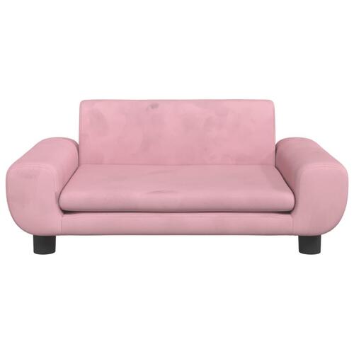 Hundeseng 70x45x33 cm velour lyserød