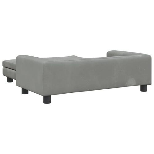 Hundeseng med forlængelse 100x50x30 cm velour lysegrå