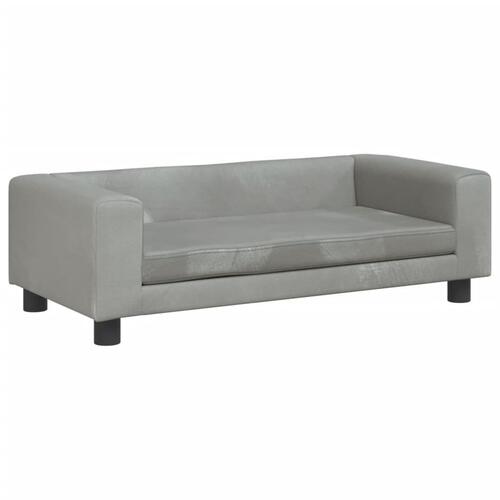 Hundeseng med forlængelse 100x50x30 cm velour lysegrå