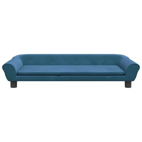 Hundeseng 100x50x21 cm velour blå