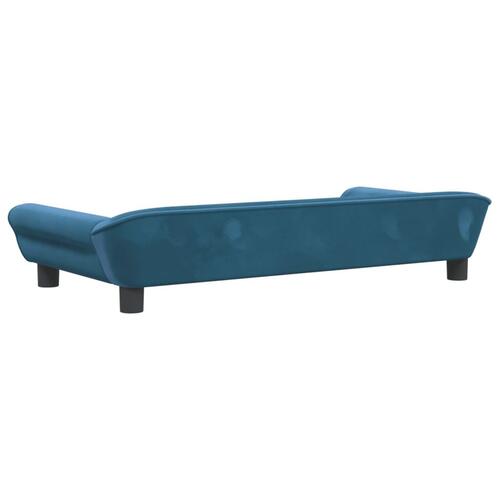 Hundeseng 100x50x21 cm velour blå