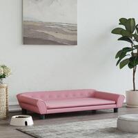 Hundeseng 100x50x21 cm velour lyserød