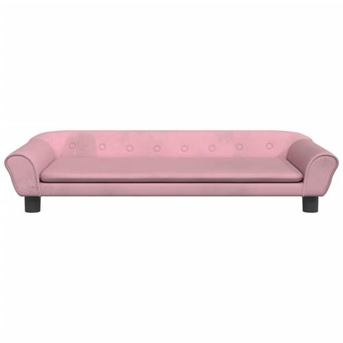 Hundeseng 100x50x21 cm velour lyserød