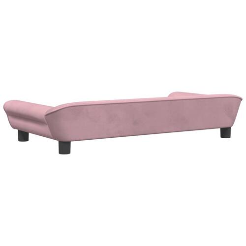 Hundeseng 100x50x21 cm velour lyserød