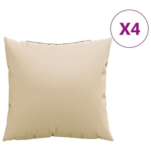 Udendørspuder 4 stk. 50x50 cm stof beige