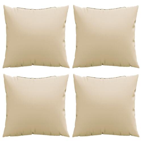 Udendørspuder 4 stk. 50x50 cm stof beige