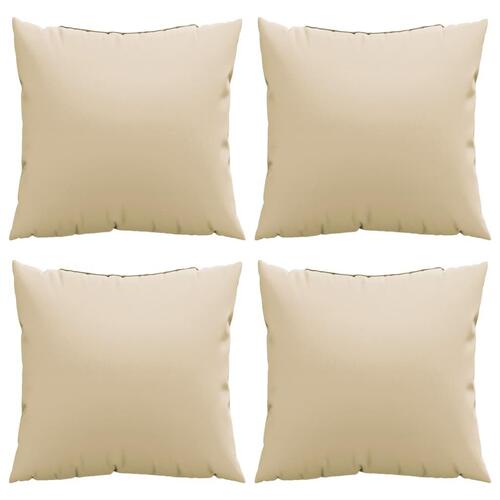 Udendørspuder 4 stk. 60x60 cm stof beige