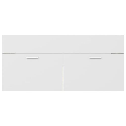 Skab til håndvask 100x38,5x46 cm hvid og sonoma-eg