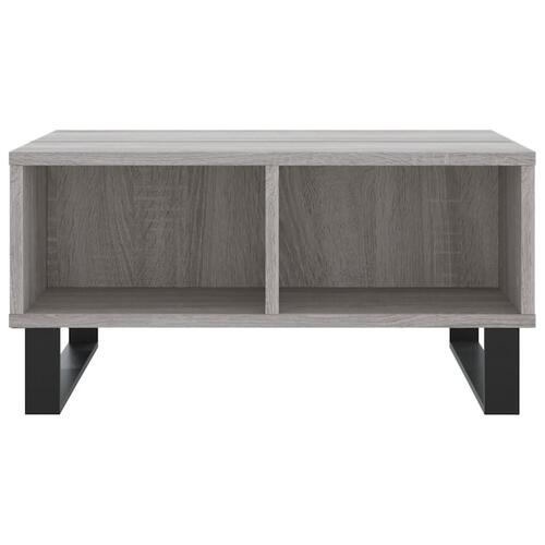 Sofabord 60x60x30 cm konstrueret træ grå sonoma-eg