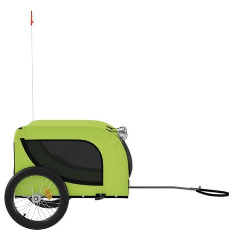 Hundetrailer til cykel oxfordstof og jern grøn og sort