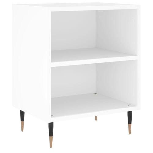 Sengebord 40x30x50 cm konstrueret træ hvid