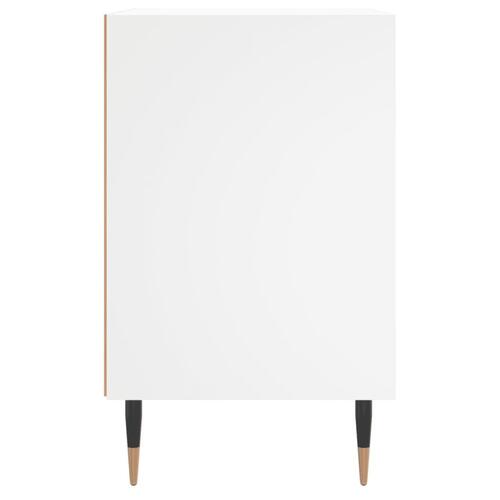 Sengebord 40x30x50 cm konstrueret træ hvid
