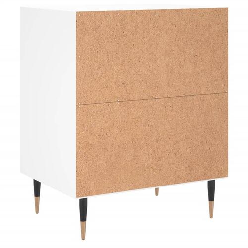 Sengebord 40x30x50 cm konstrueret træ hvid